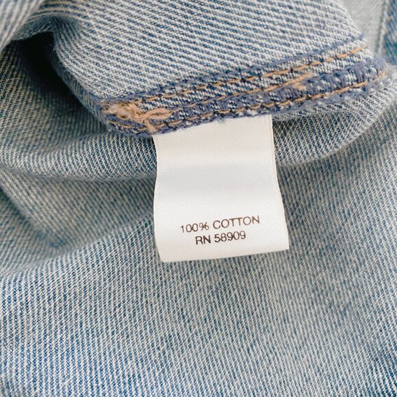 NWOT Chelsea & Violet Peplum Hem Puff Sleeve Distressed Denim Jean Jacket | XS - Picture 11 of 11